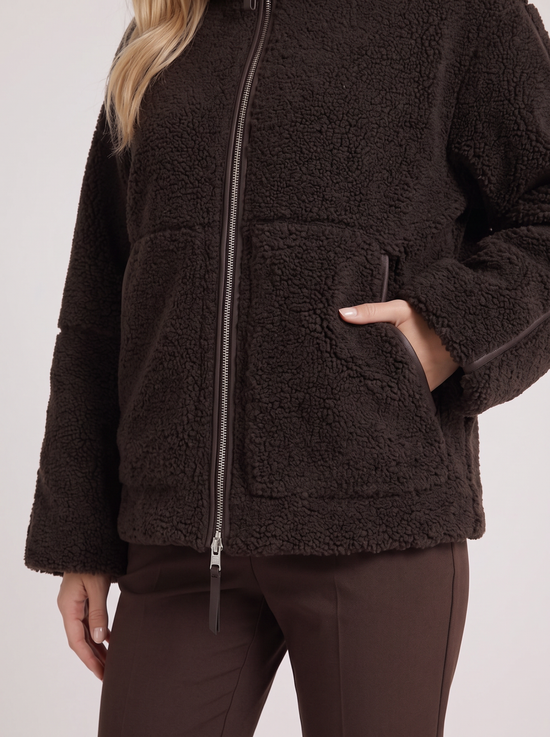 Emmeline Teddy Jacket - Chocolate