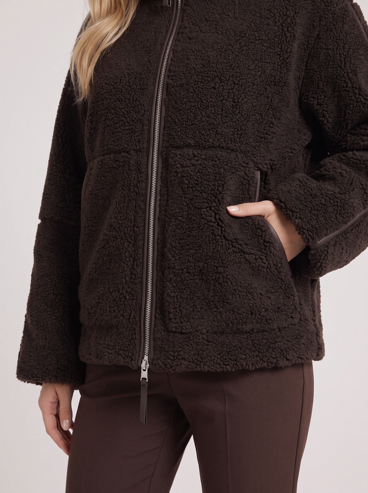 Emmeline Teddy Jacket - Chocolate