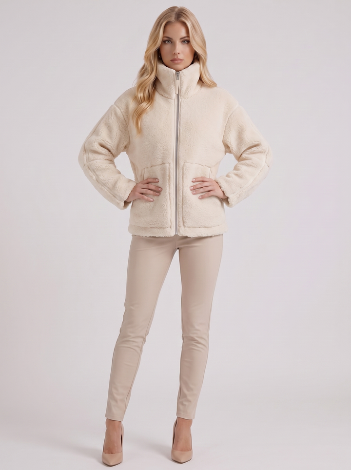 Emmeline Teddy Jacket - White