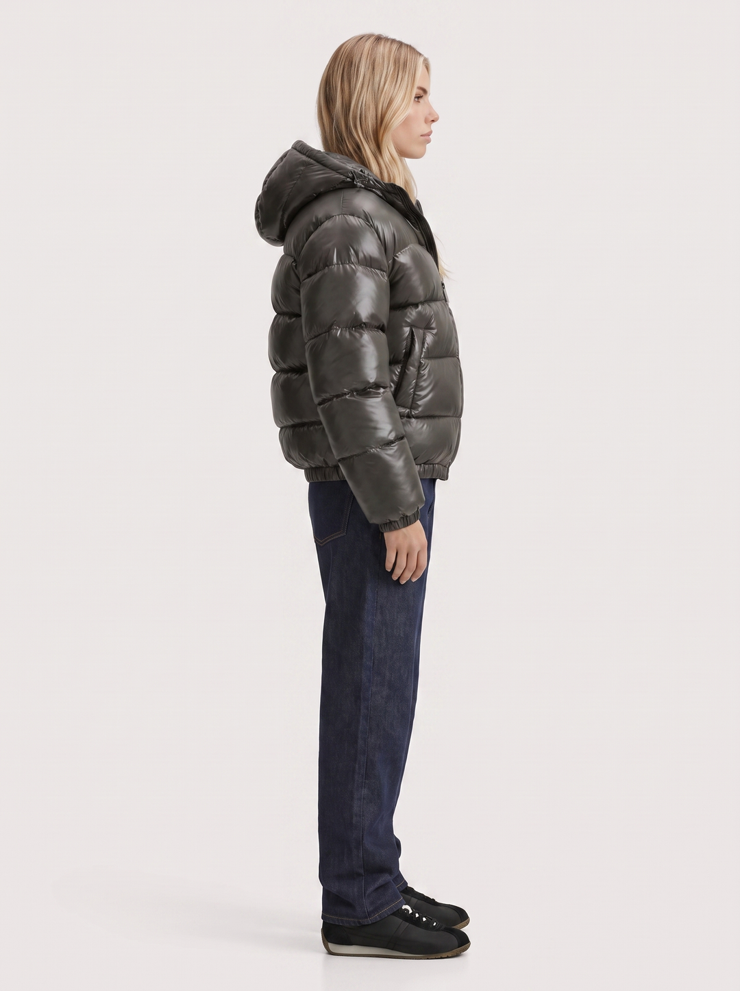 Felicity Hooded Puffer - Army Green