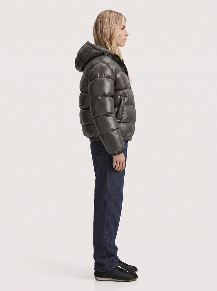 Felicity Hooded Puffer - Army Green