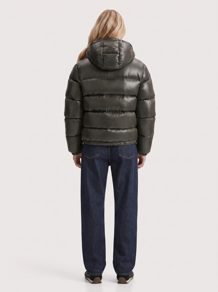 Felicity Hooded Puffer - Army Green