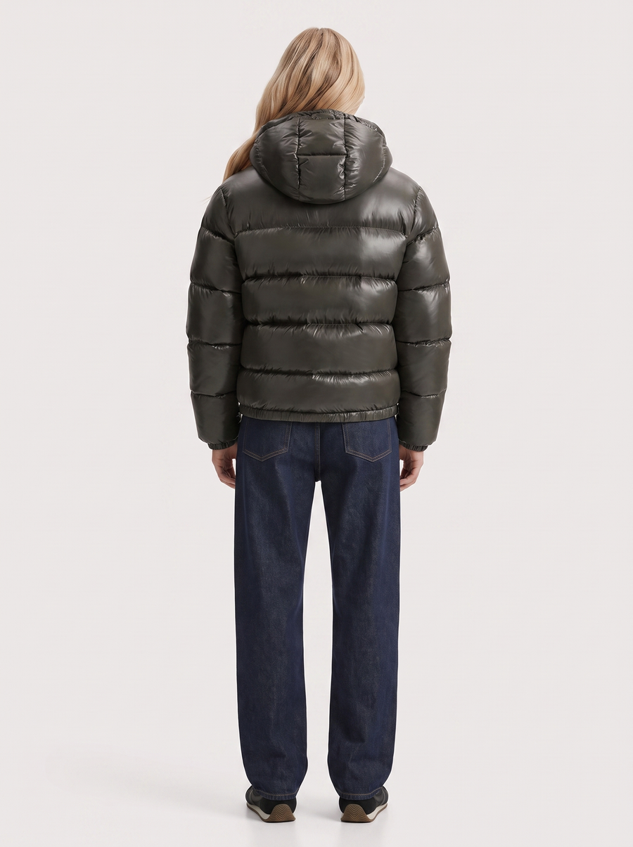 Felicity Hooded Puffer - Army Green
