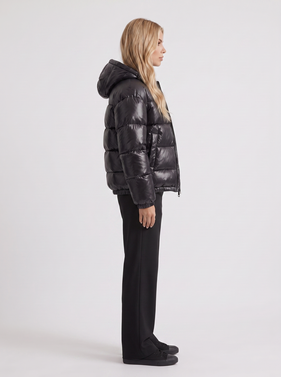 Felicity Hooded Puffer - Black