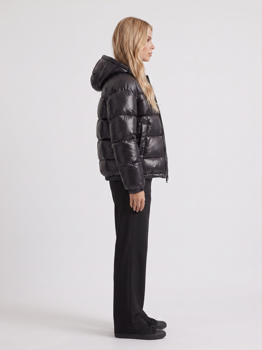 Felicity Hooded Puffer - Black
