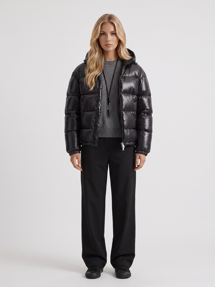 Felicity Hooded Puffer - Black