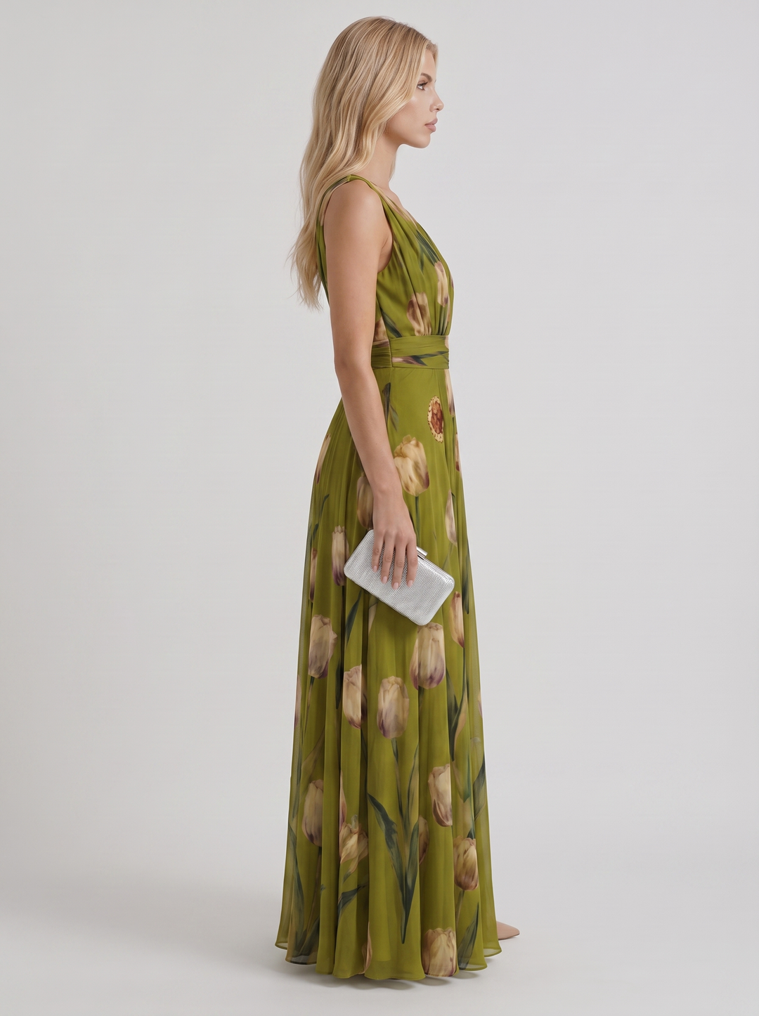 Fleur Floral Maxi Dress - Green