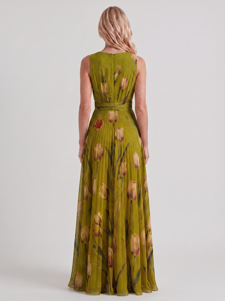 Fleur Floral Maxi Dress - Green
