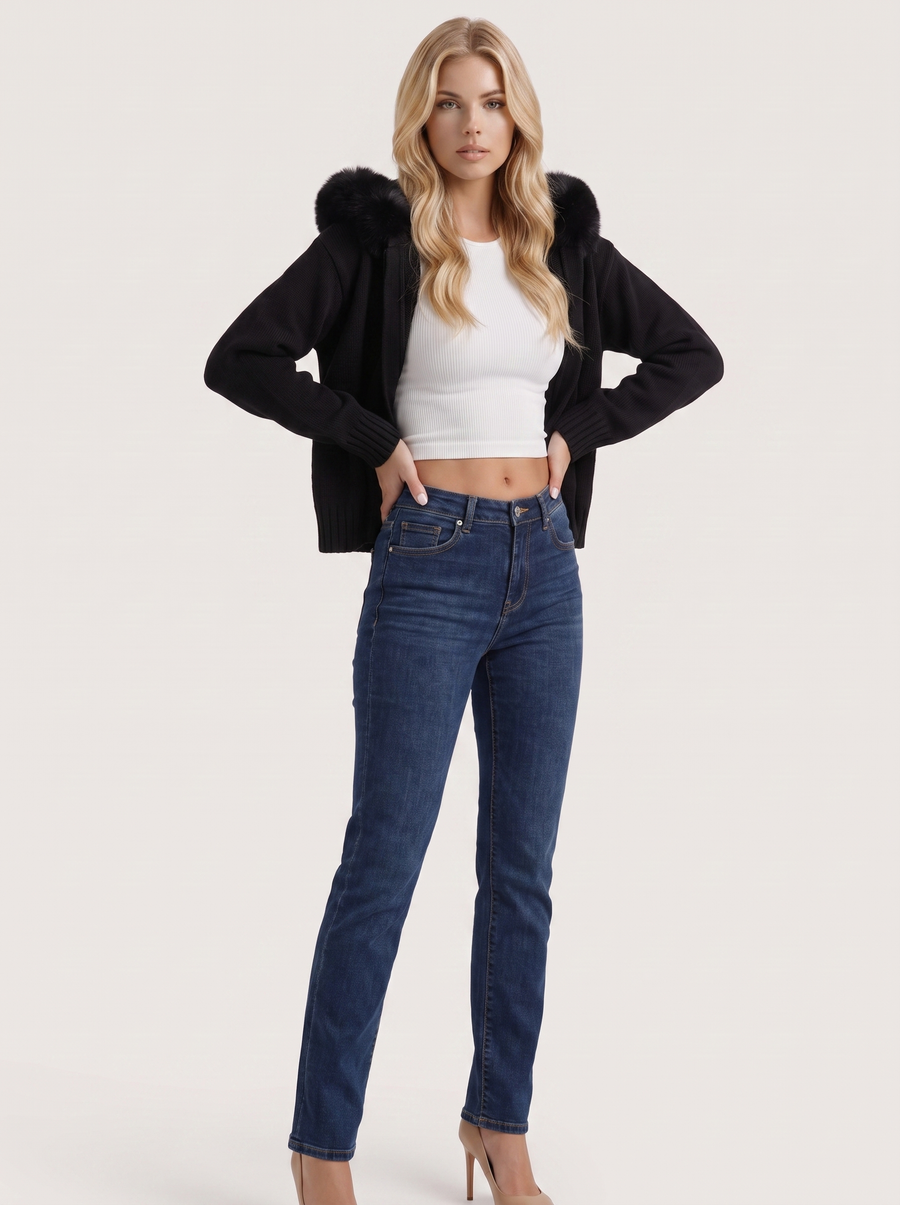 Florence Pompom Cardigan - Black