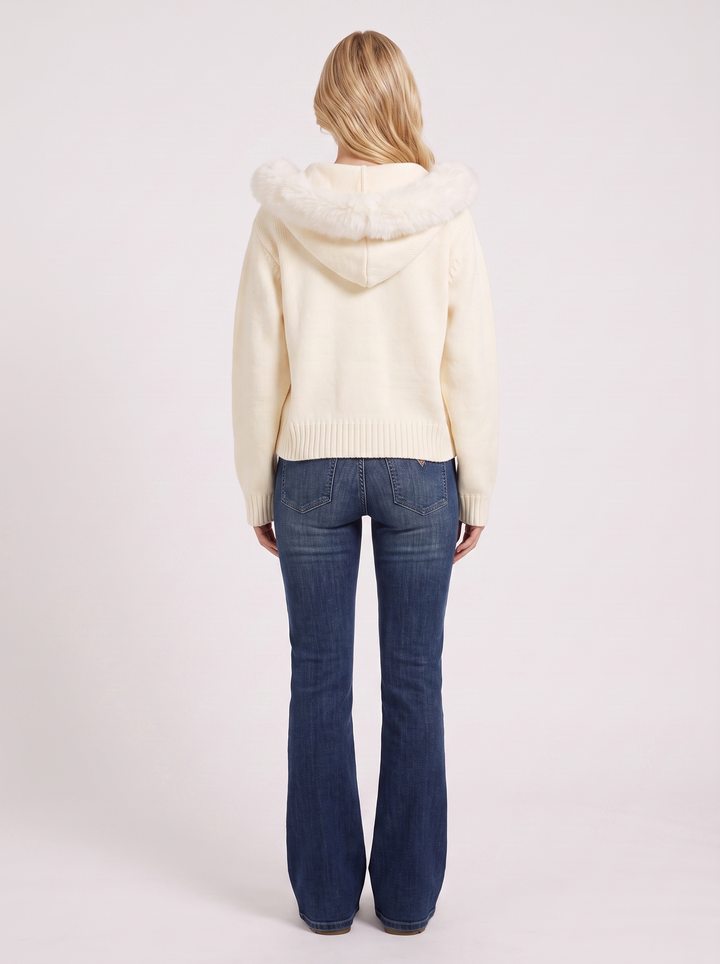 Florence Pompom Cardigan - White