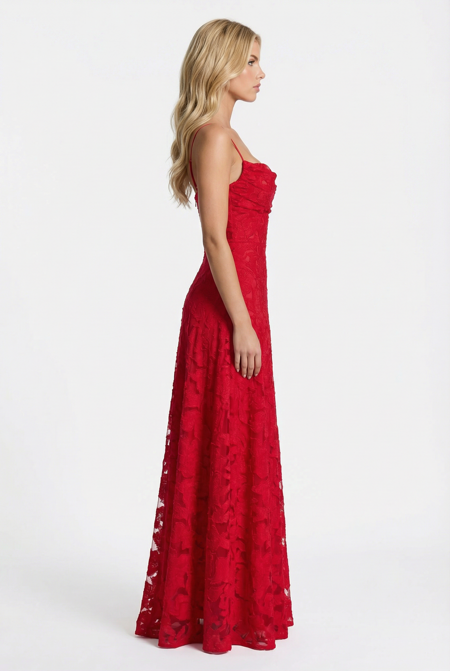 Francis Butterfly Maxi Dress - Red