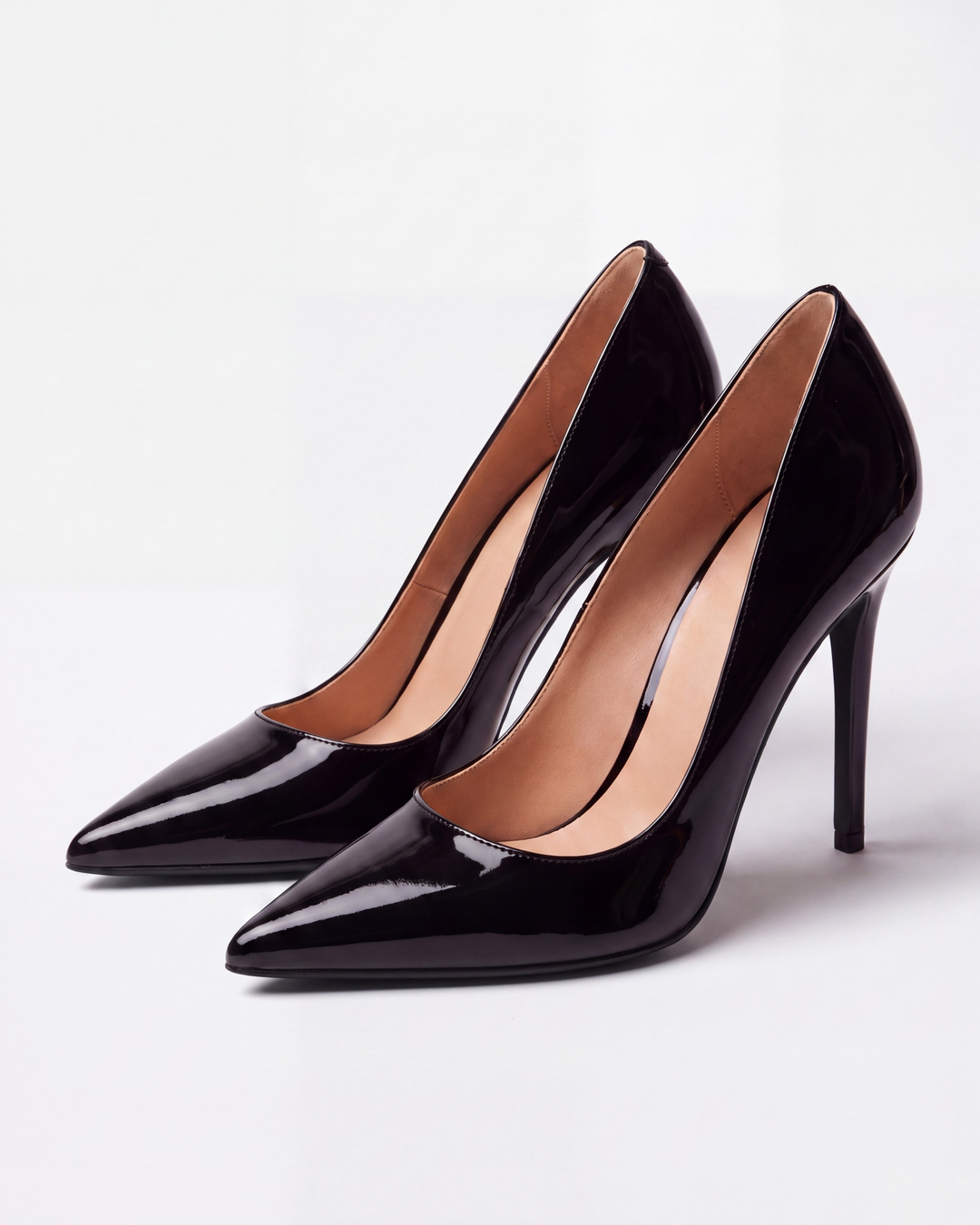 Grace Pointed Toe Stiletto Heels - Black