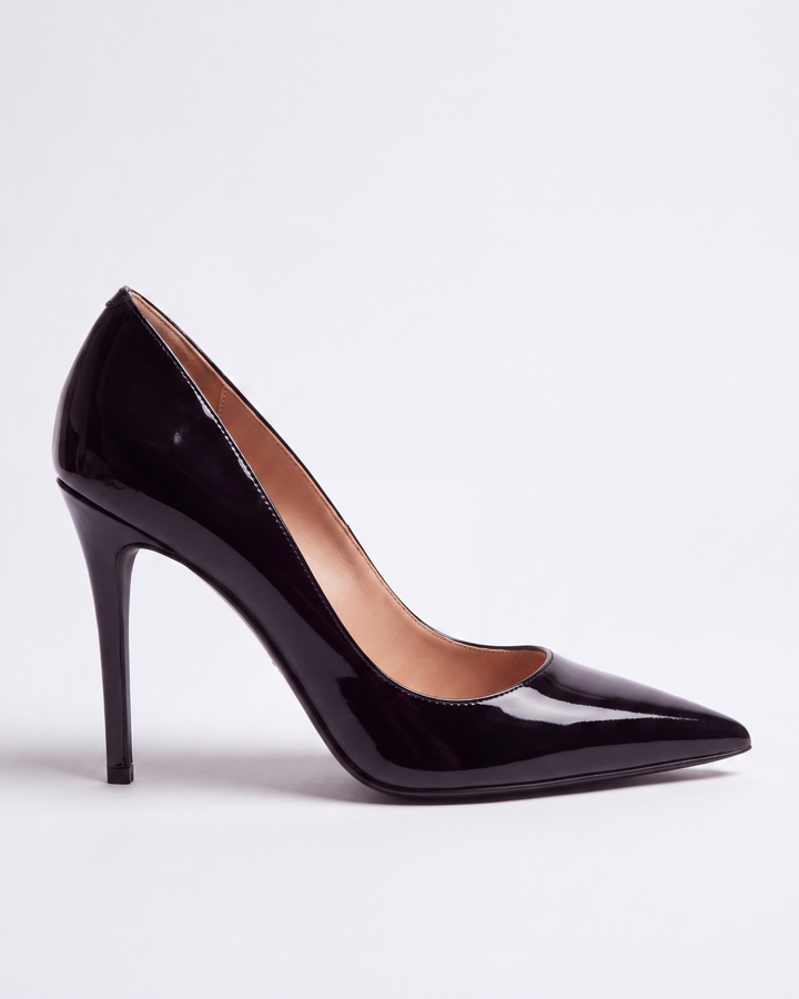 Grace Pointed Toe Stiletto Heels - Black