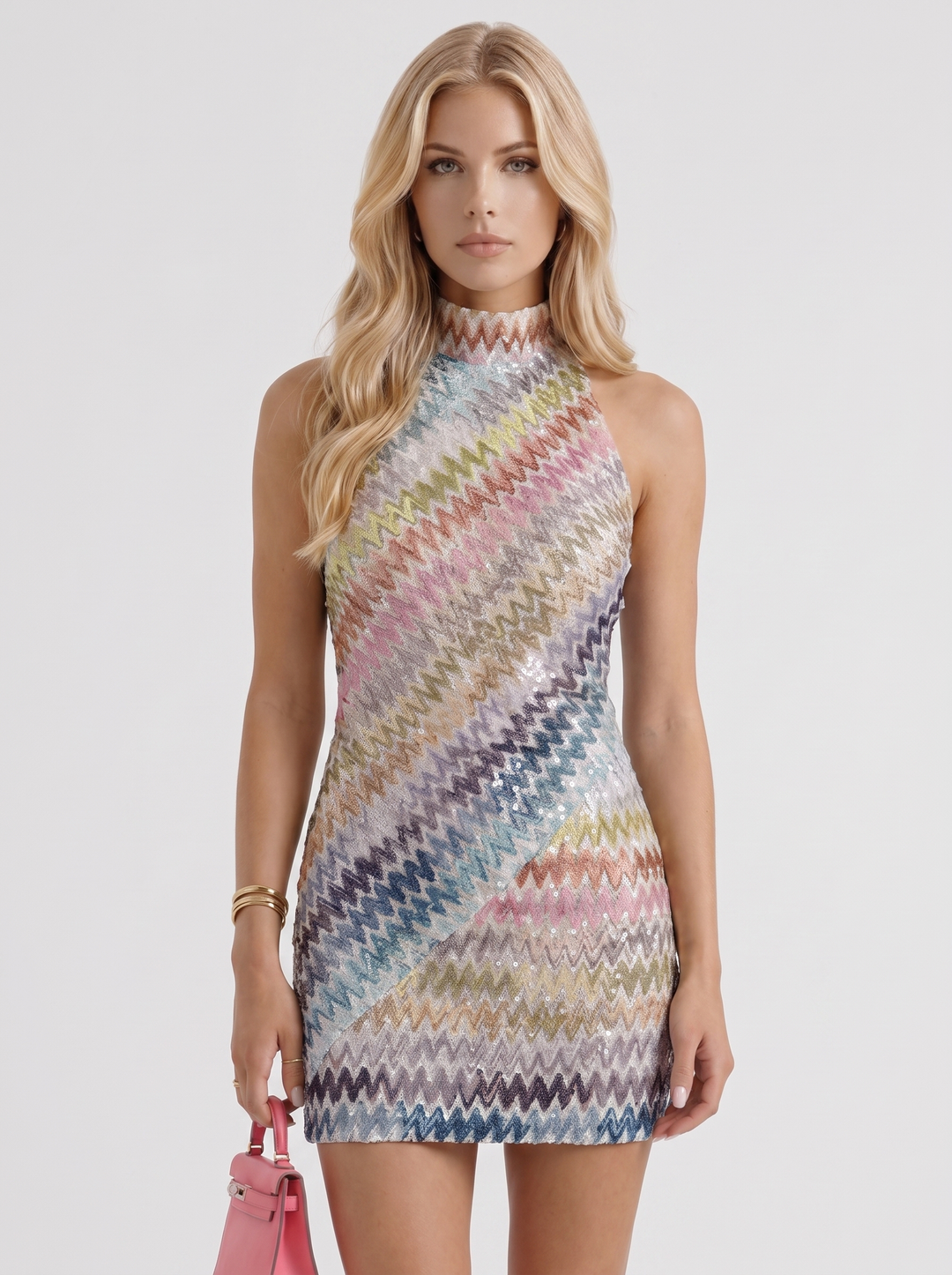 Harlow Zigzag Mini Dress - Multicolor