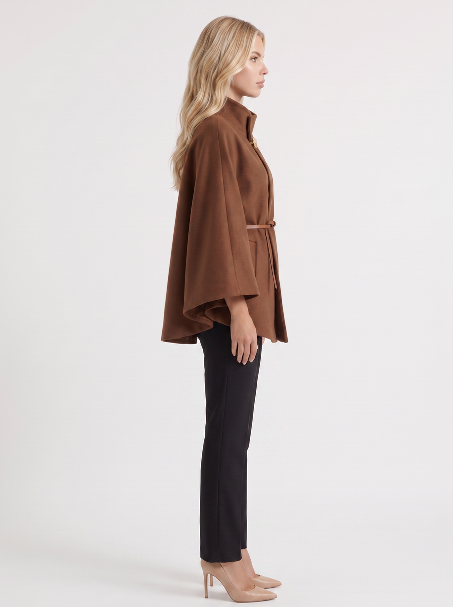 Harriet Cape Jacket - Brown