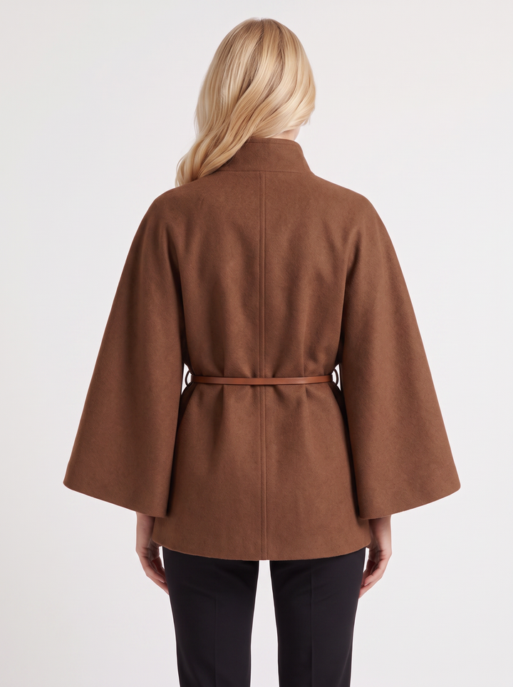 Harriet Cape Jacket - Brown