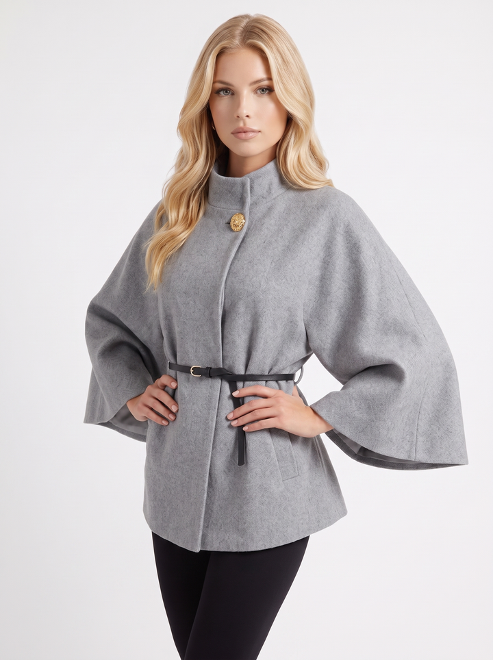 Harriet Cape Jacket - Gray