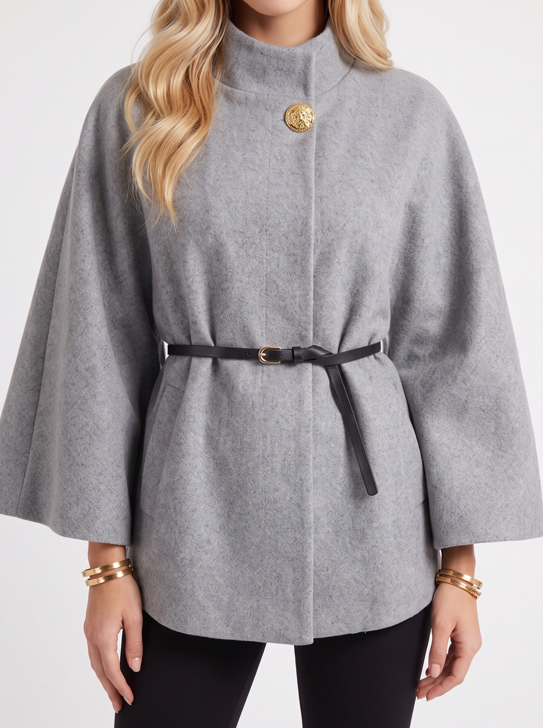 Harriet Cape Jacket - Gray