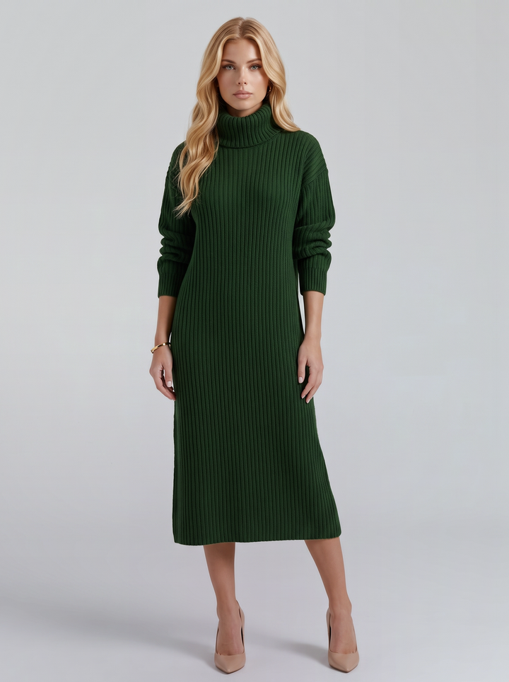 Ilse Knit Midi Dress - Green