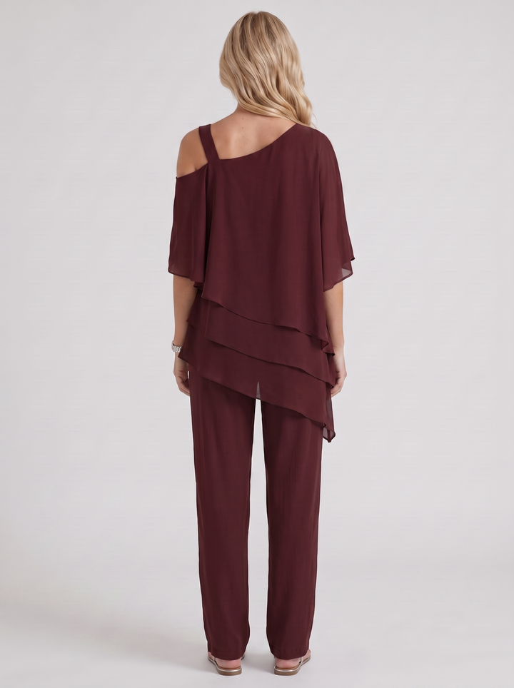 Ines Pants Set - Red
