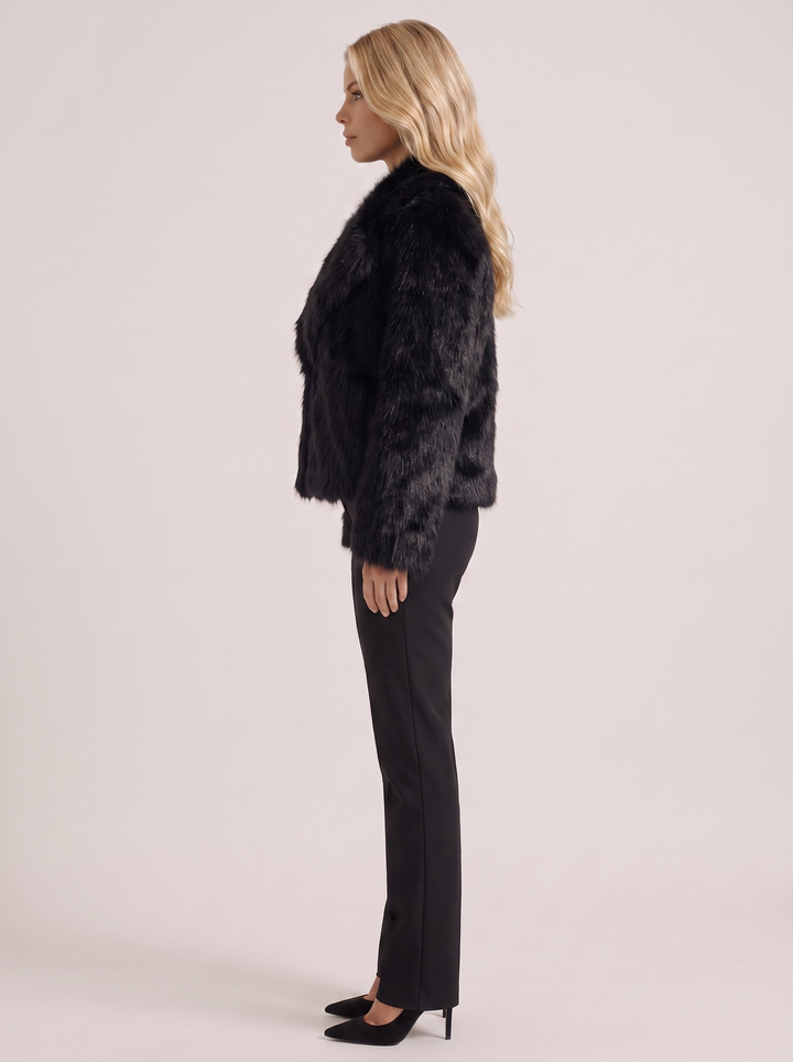 Isadora Fur Jacket - Black