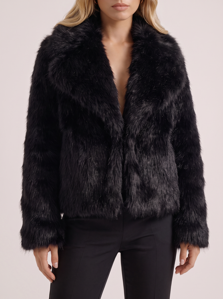 Isadora Fur Jacket - Black
