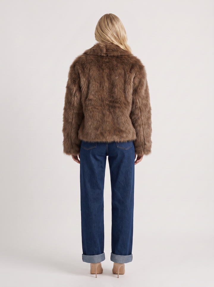 Isadora Fur Jacket - Brown