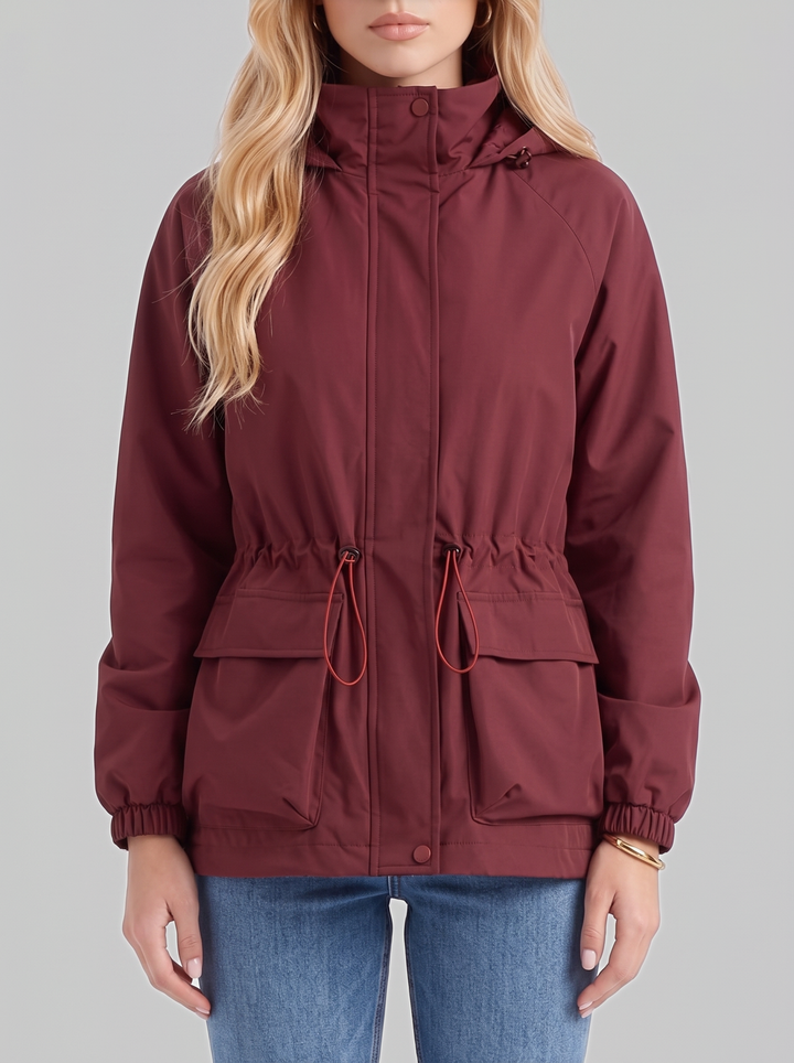 Isolde Utility Jacket - Wine Red