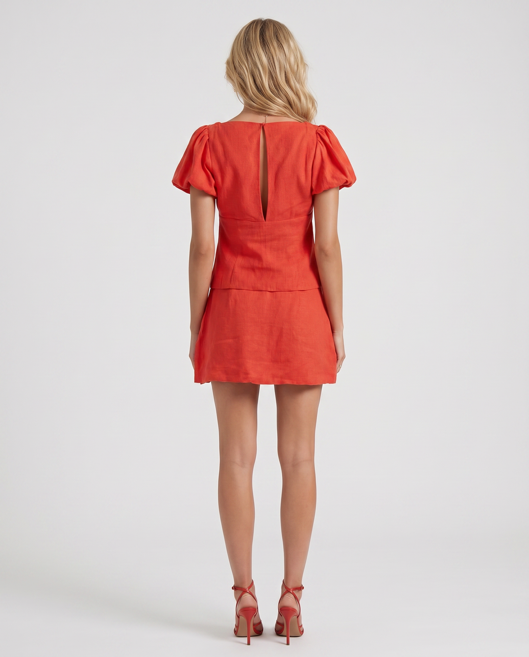 Jenna Blouse Set - Red