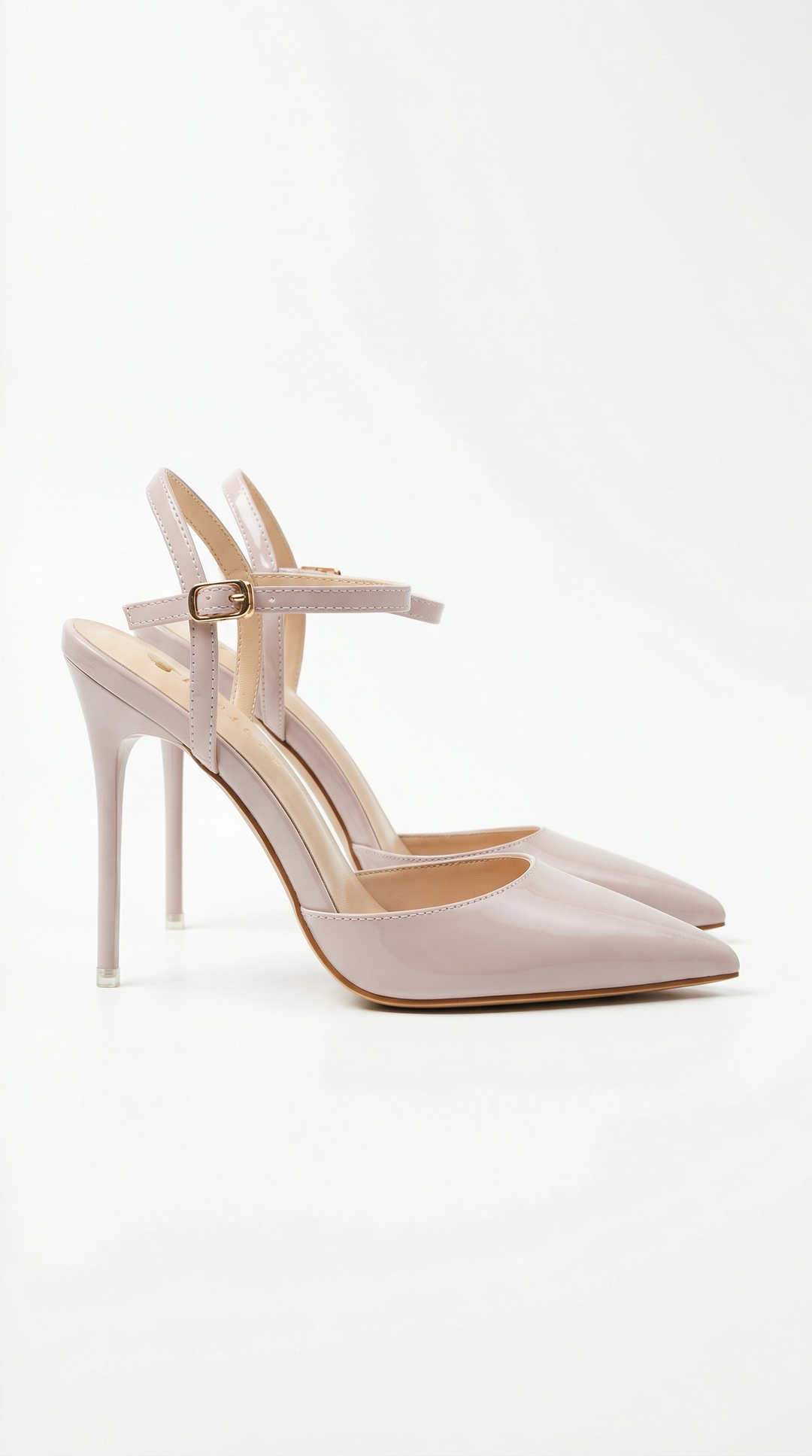 Jula Metallic Pointed Toe Stiletto Sandals - Light Purple