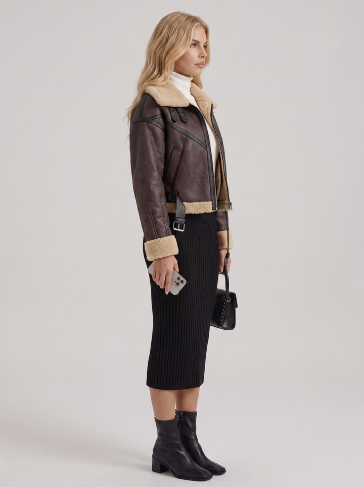 Juniper Aviator Jacket - Brown