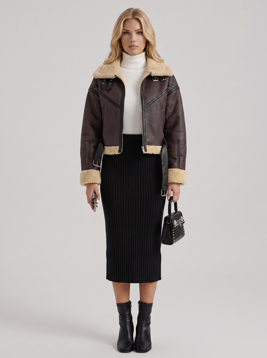 Juniper Aviator Jacket - Brown