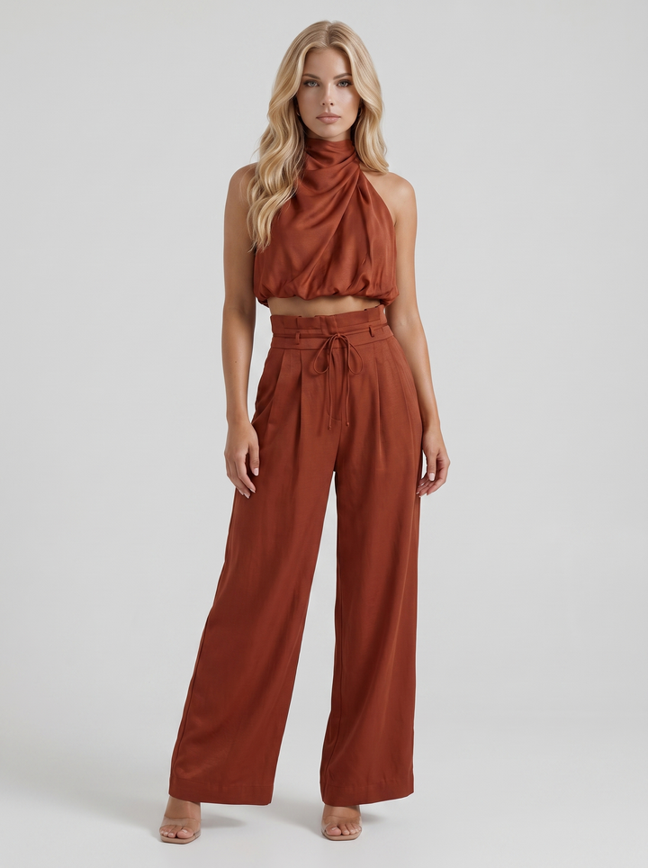 Kassia Pants Set - Red