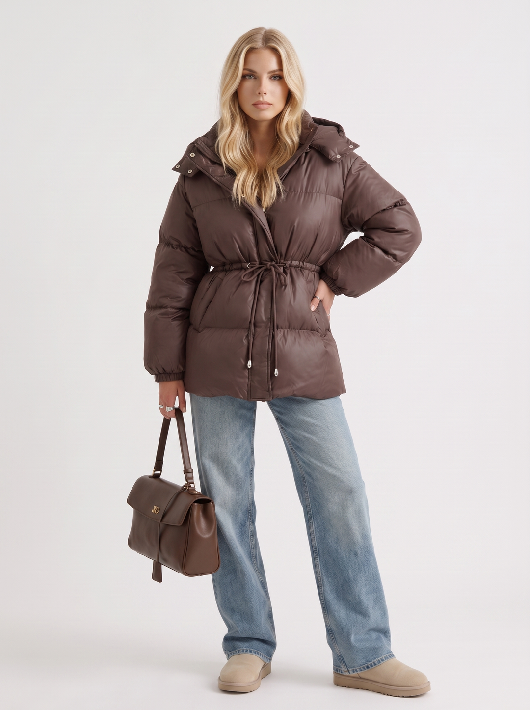 Lana Puffer Jacket - Brown