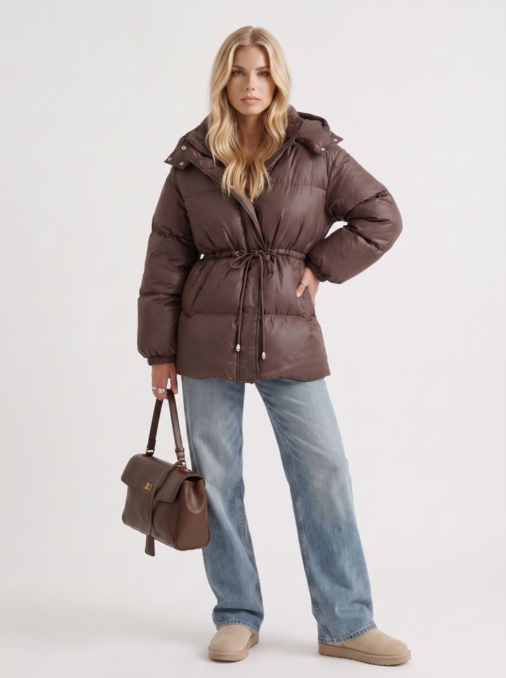 Lana Puffer Jacket - Brown
