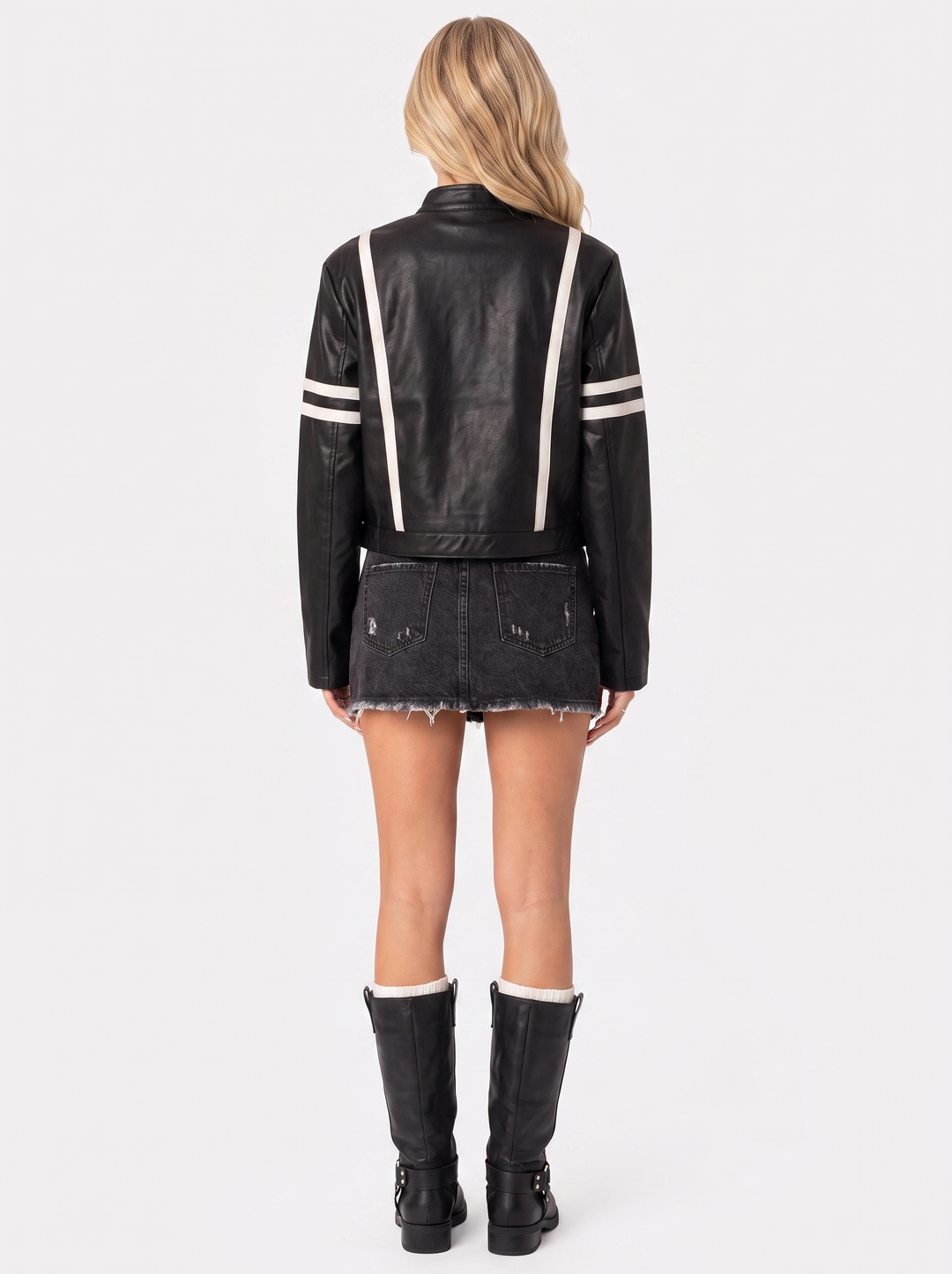 Lavinia Racer Jacket - Black