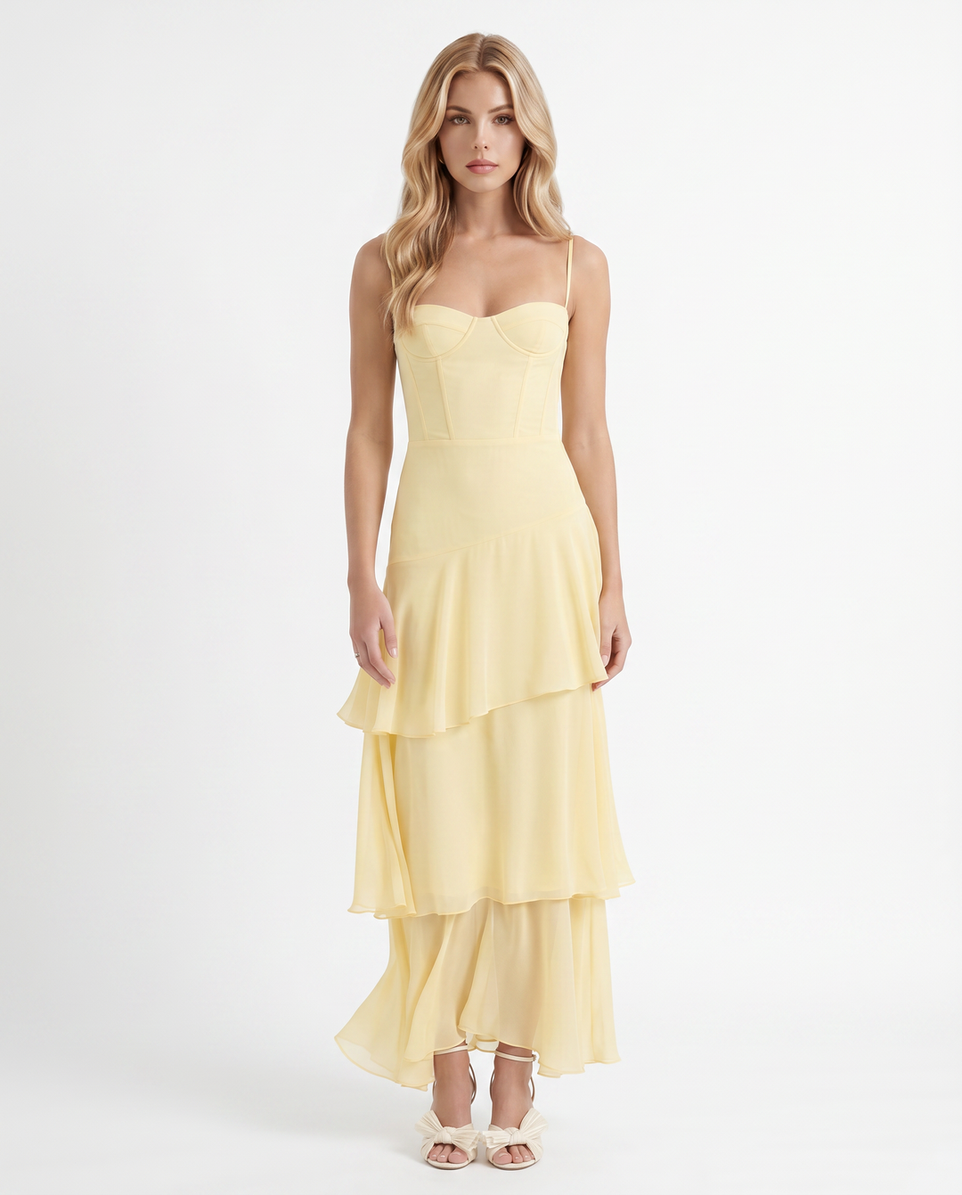 Lucy Lace Maxi Dress - Yellow
