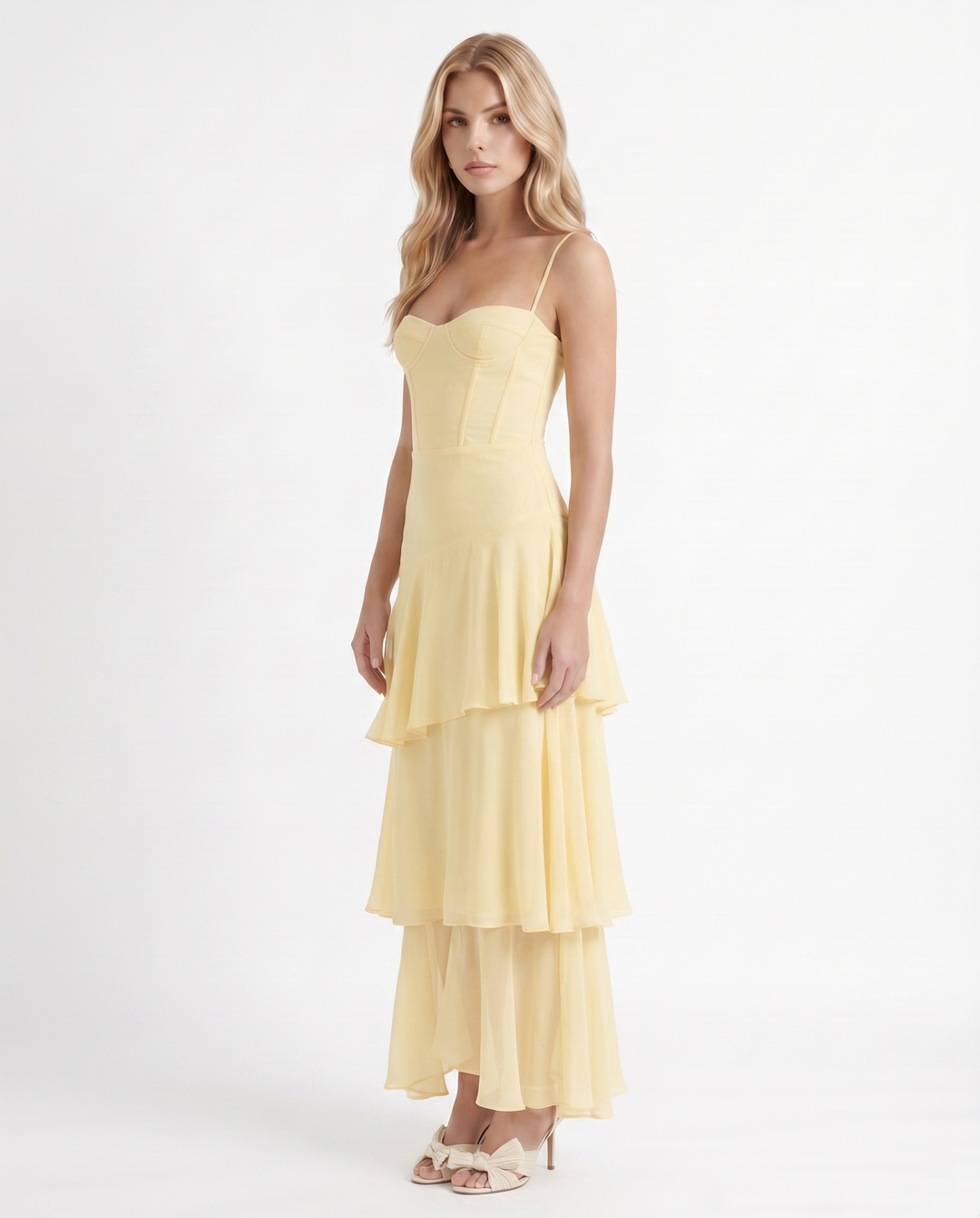 Lucy Lace Maxi Dress - Yellow