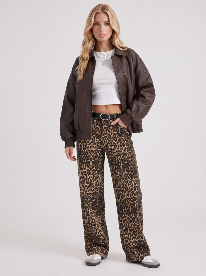 Marguerite Collared Bomber - Brown