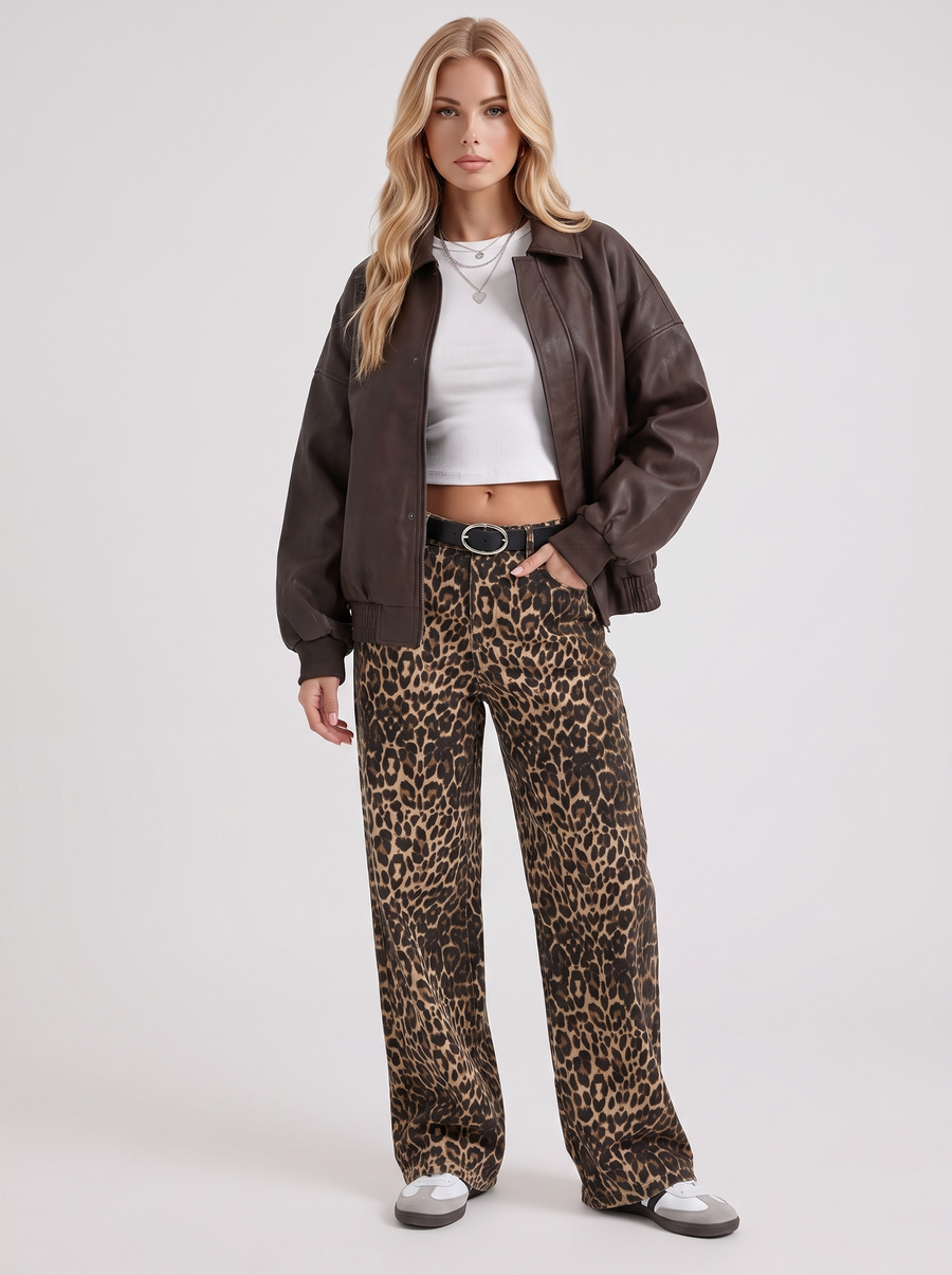 Marguerite Collared Bomber - Brown