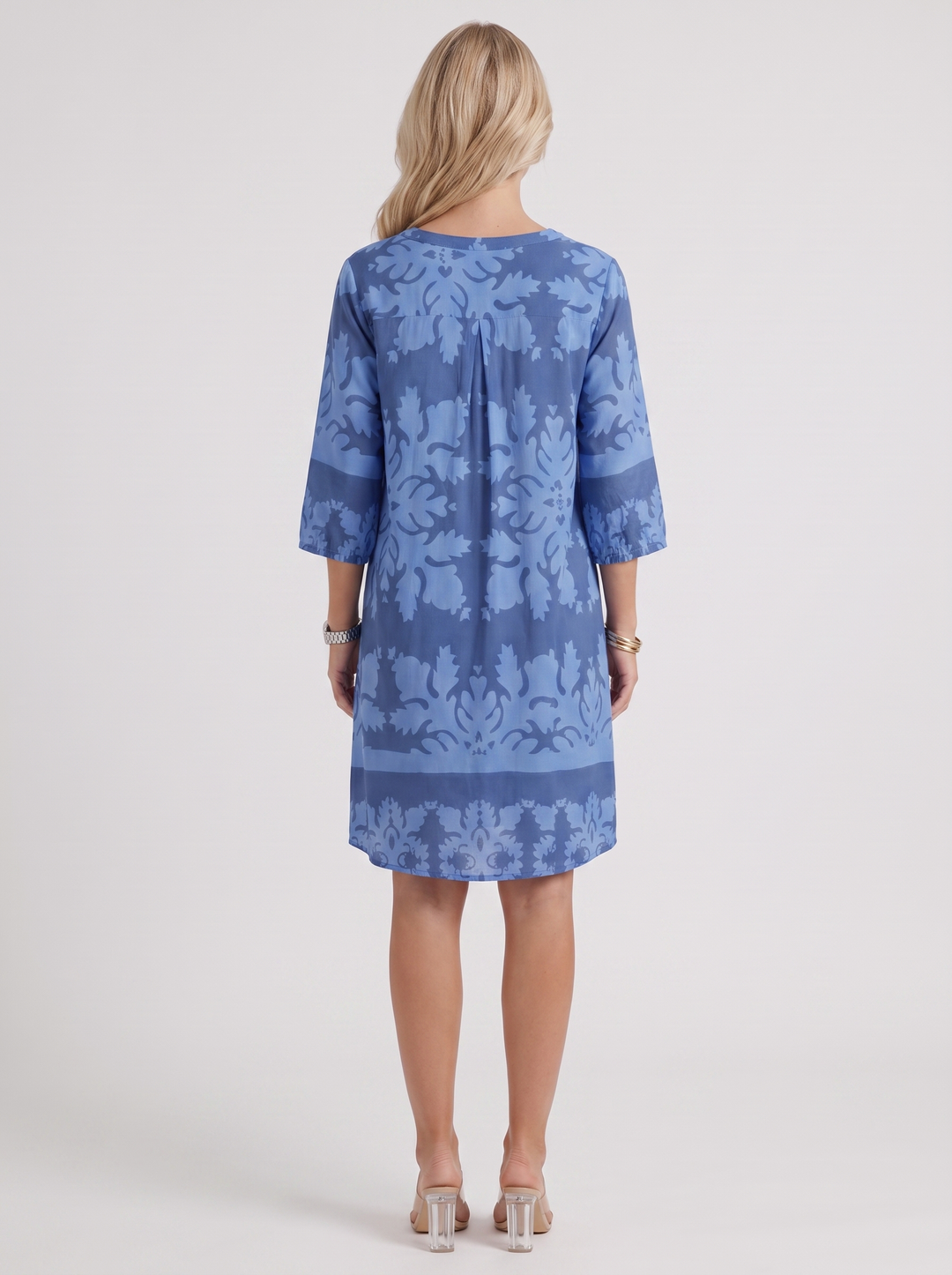 Marije Floral Midi Dress - Blue