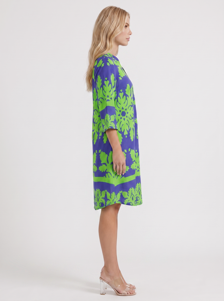 Marije Floral Midi Dress - Green