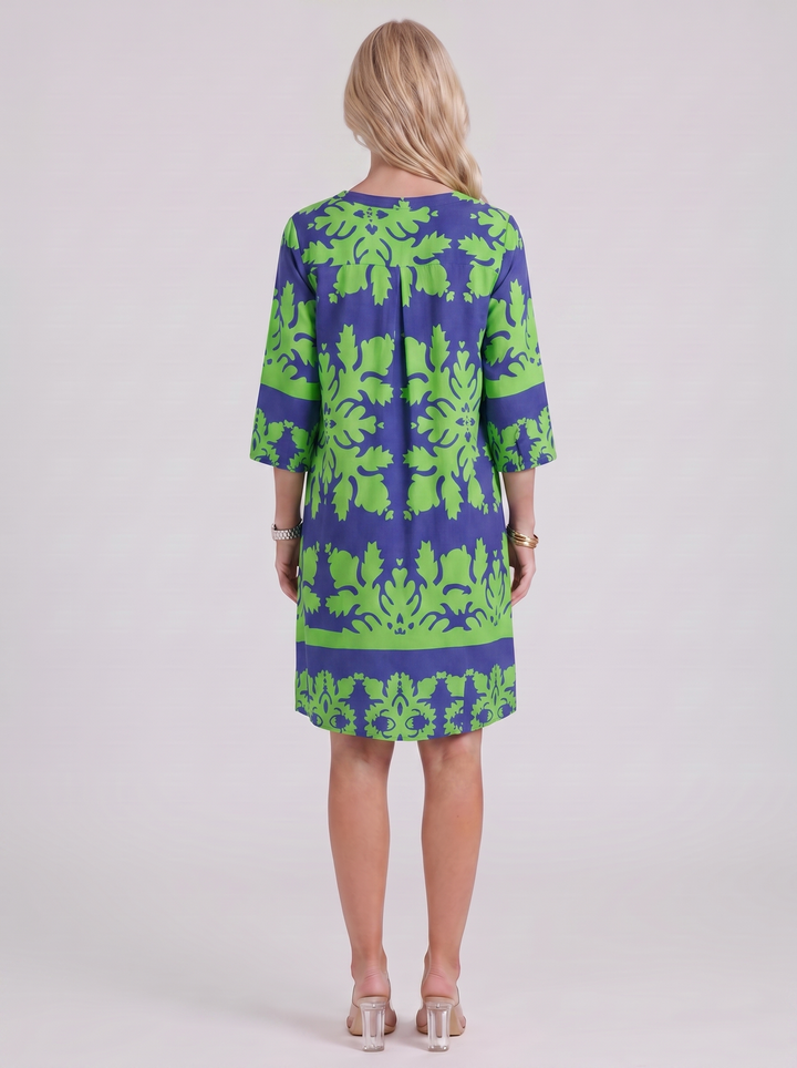 Marije Floral Midi Dress - Green