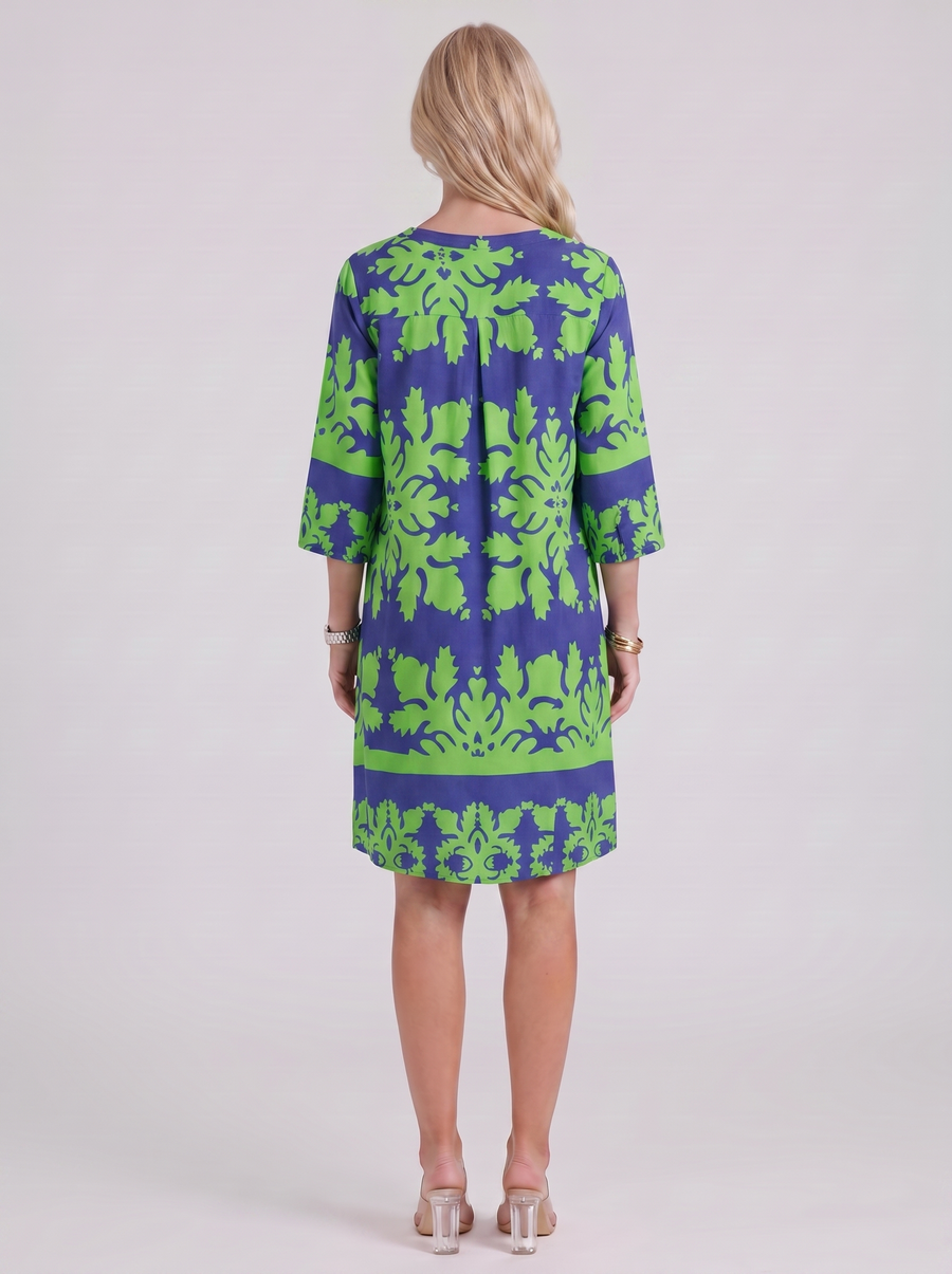 Marije Floral Midi Dress - Green