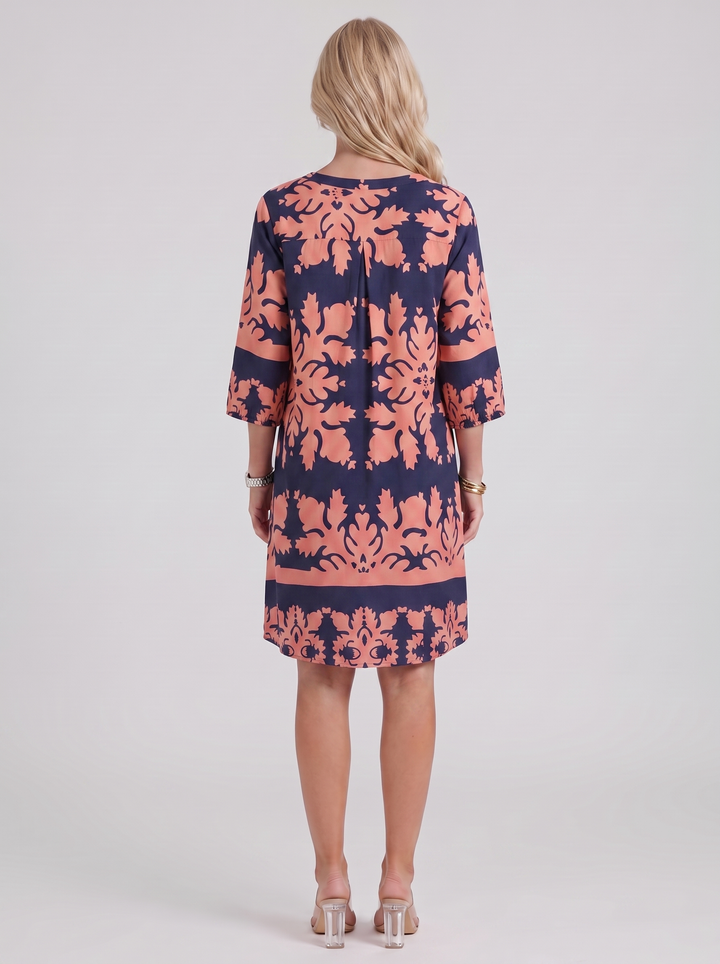 Marije Floral Midi Dress - Pink