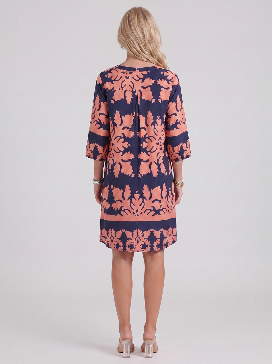 Marije Floral Midi Dress - Pink