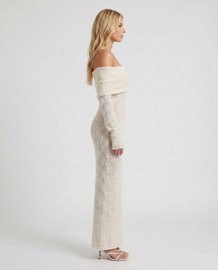 Marisol Off-Shoulder Maxi Dress - Ivory