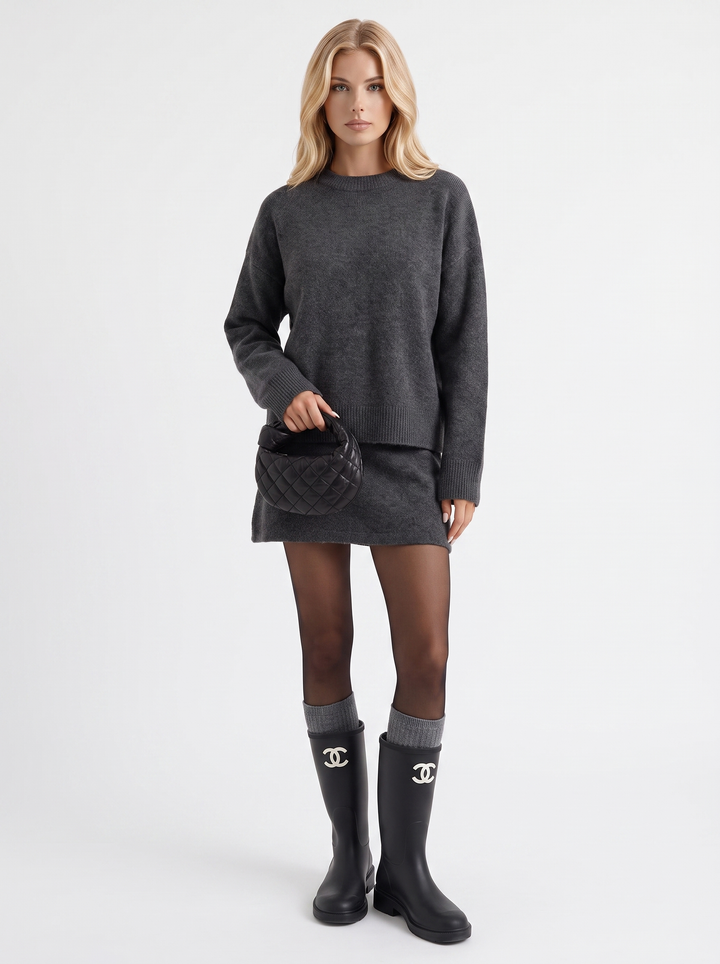 Nicolette Skirt Set - Grey