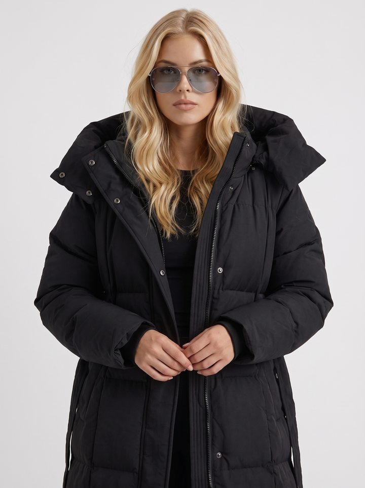 Odette Quilted Coat - Black