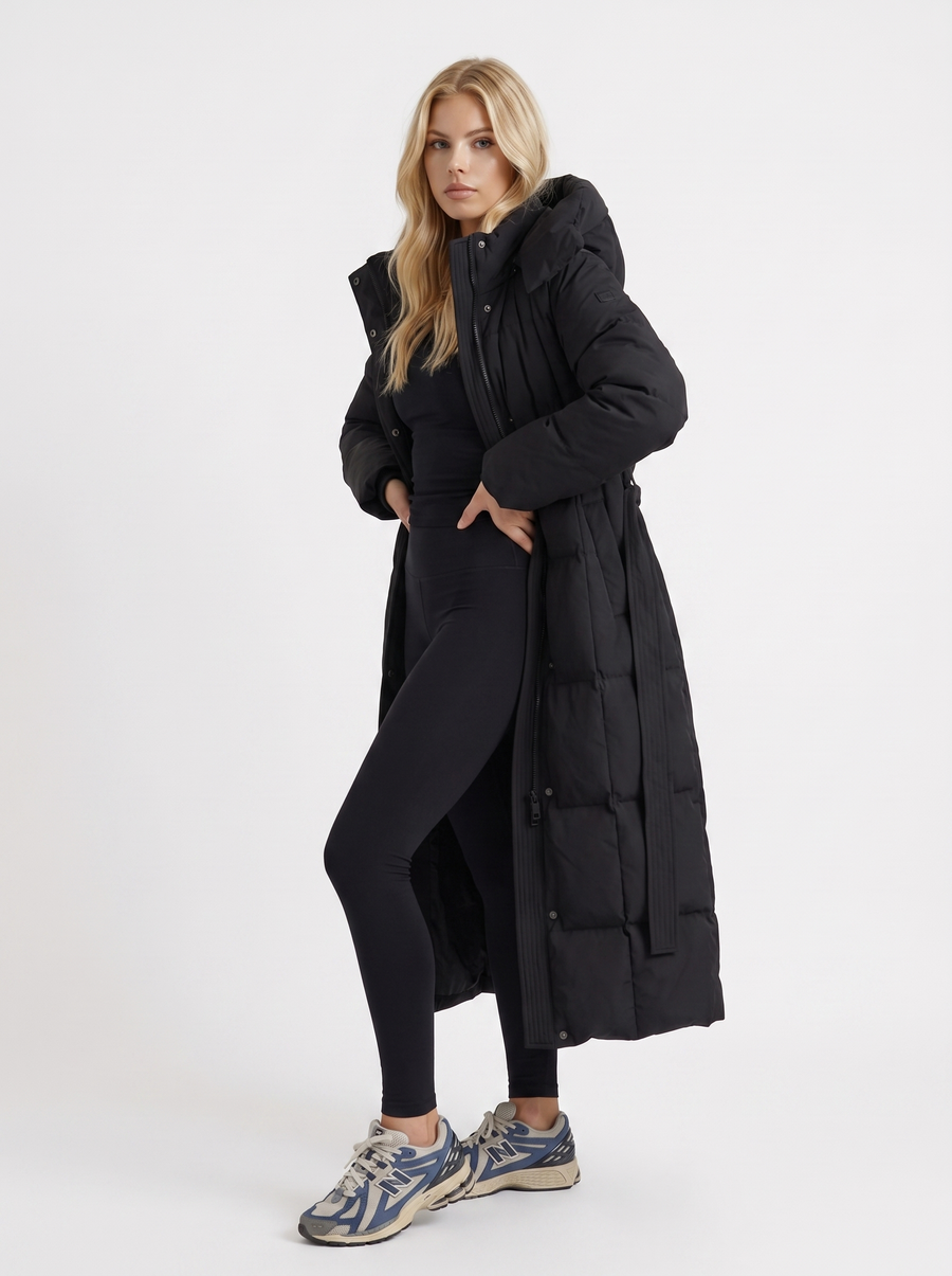 Odette Quilted Coat - Black
